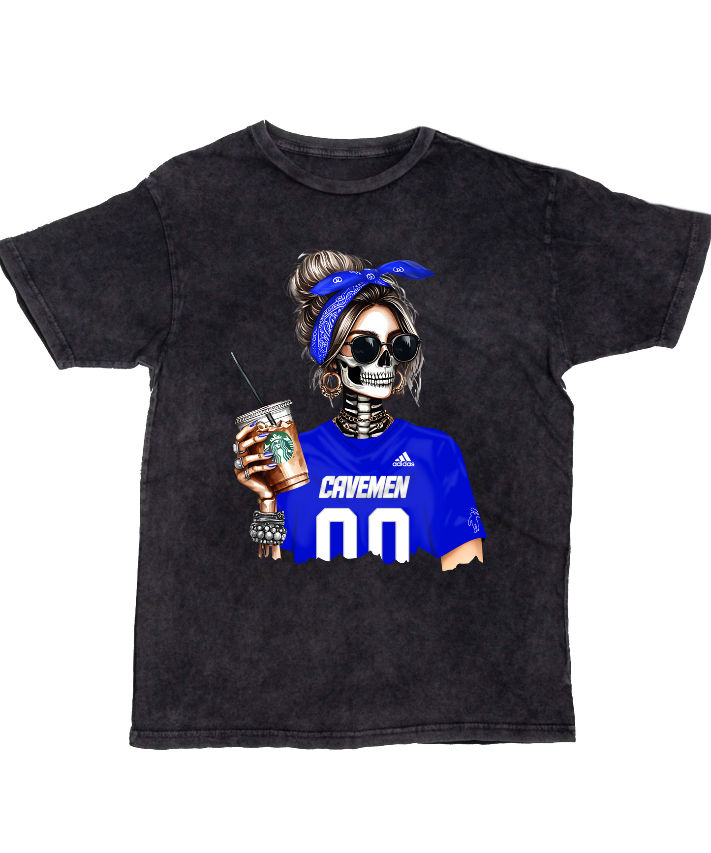 Cavemen vintage wash skelly tee