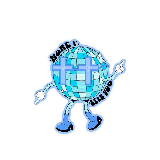 Disco ball dancing sticker