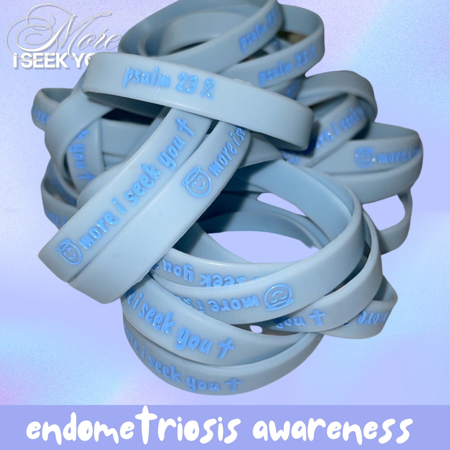 Endometriosis Awareness Glow in the dark Bracelets