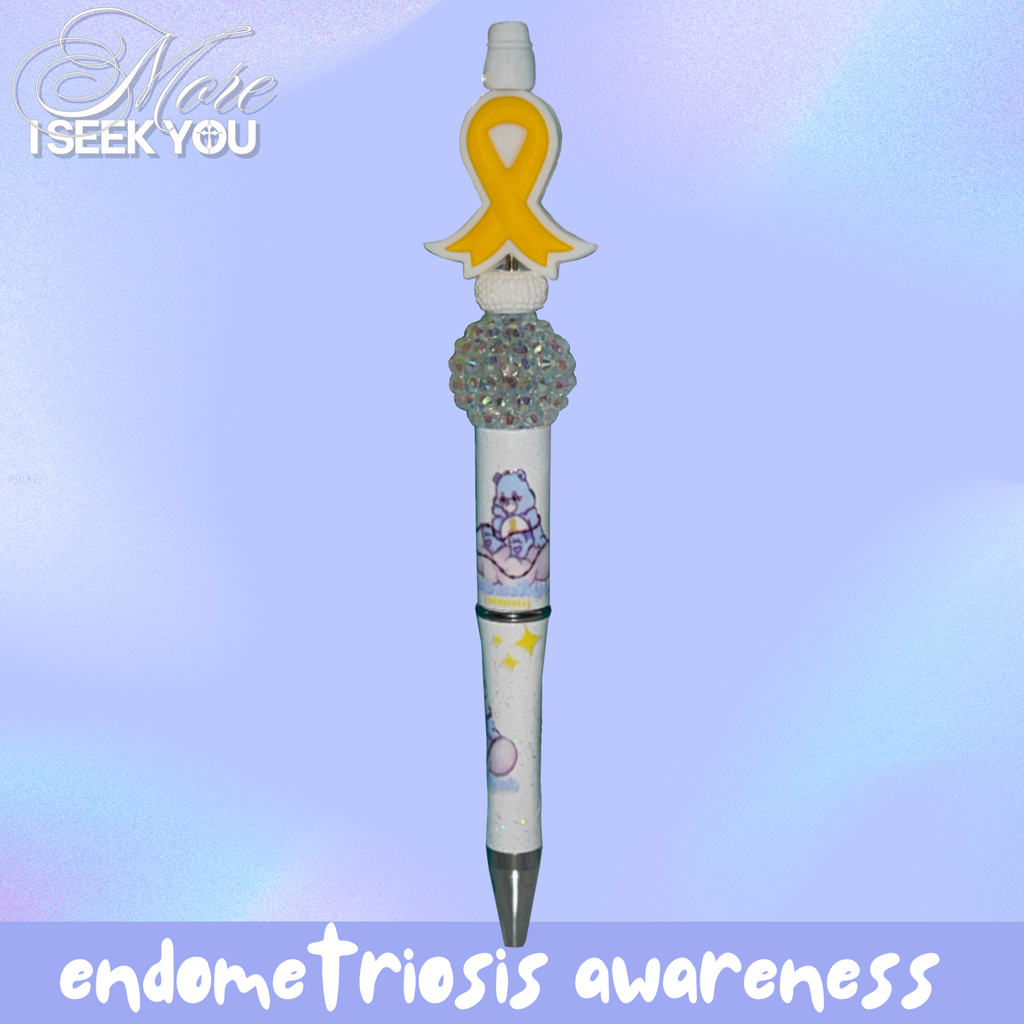 Endometriosis Ribbon Beaded Pen