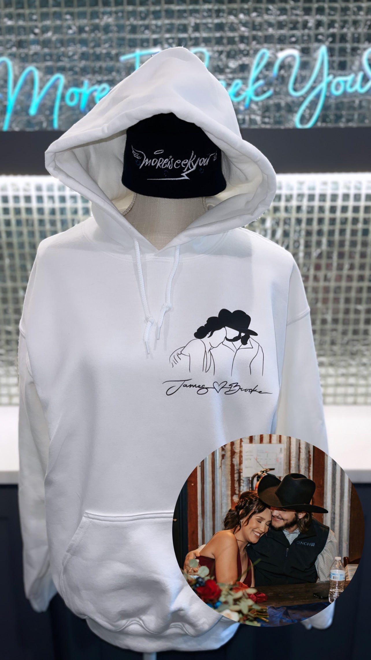 Custom Photo outline Hoodie