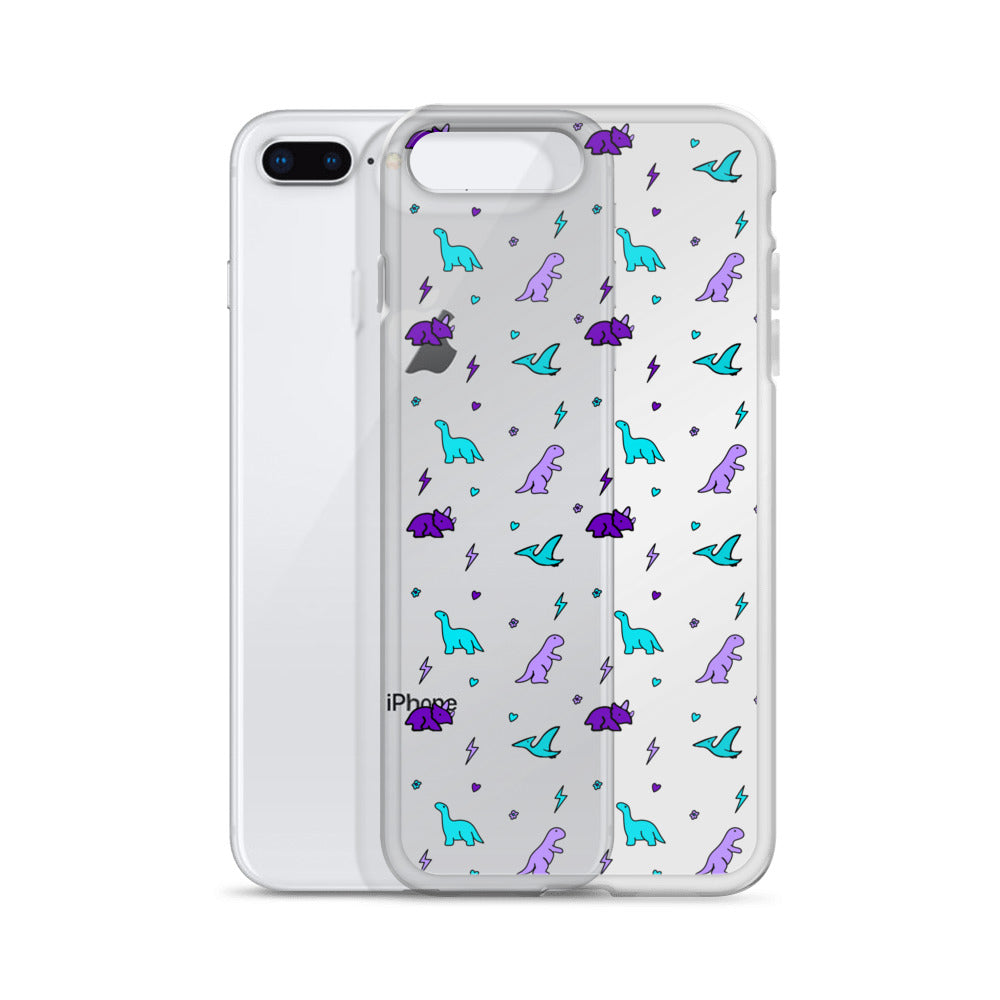 Clear Dino iPhone Case