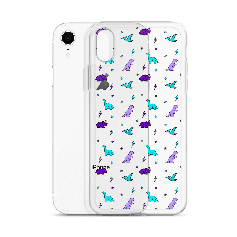 Clear Dino iPhone Case