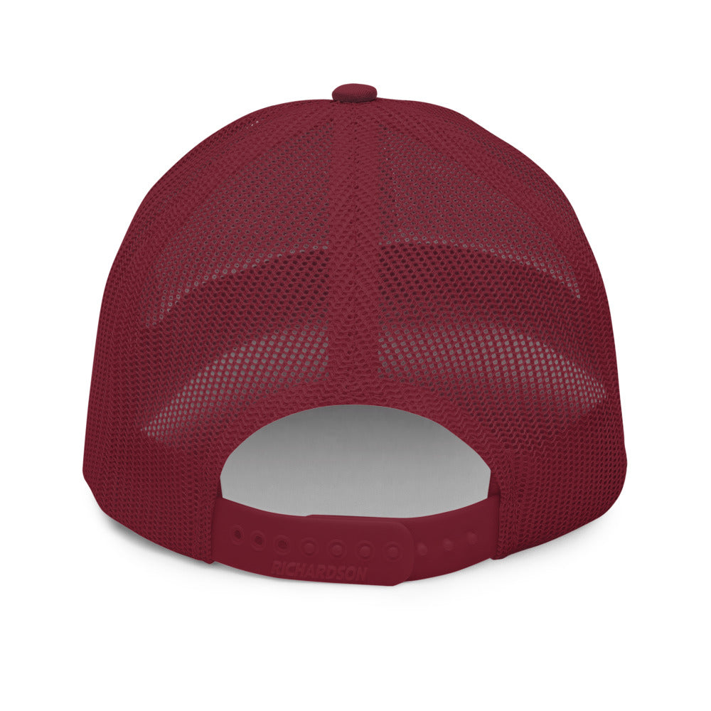 Red Zia Cross Trucker Cap